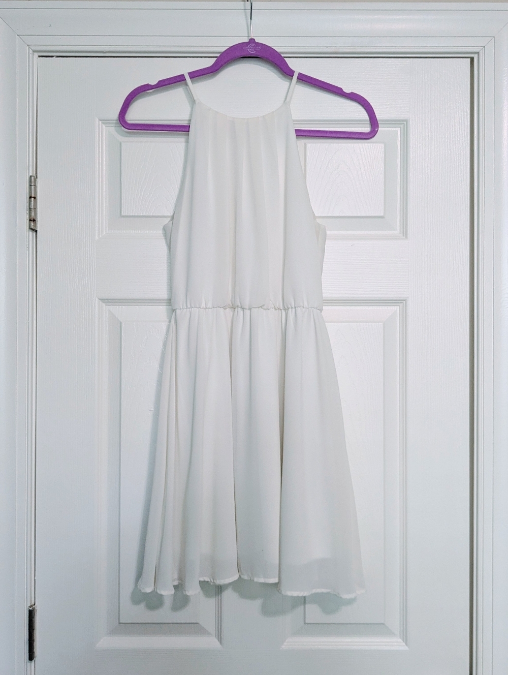 Lush: white halter neck dress